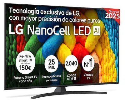 Immagine prodotto di LG NanoCell AI 55NANO81A6A 139,7 cm (55") 4K Ultra HD Smart TV Wi-Fi Nero