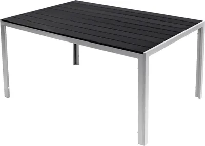 Image de Nonwood Table de jardin Table de salon de jardin Alu Argent / Noir