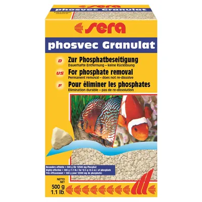 Produktbild von sera phosvec Granulat 500 g | Effektiv gegen Algenbildung | Bis zu 3 Monate wirk