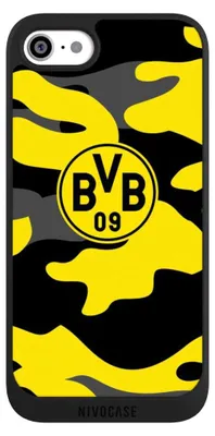 Produktbild von NIVOCASE Handyhülle für Apple iPhone SE (2022)  Hülle NIVOpure Case Schwarz BVB Borussia Dortmund Fanartikel