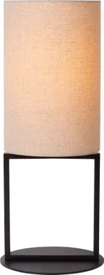 Obrázek produktu pro Černá stolní lampa s béžovým stínidlem 50 cm E27 Herman Lucide