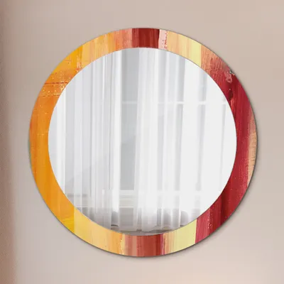 Produktbild von Spiegel - Mirror zum Wandspiegel Schlafzimmer – Schminkspiegel- abstrakt Gemälde- Ø80cm