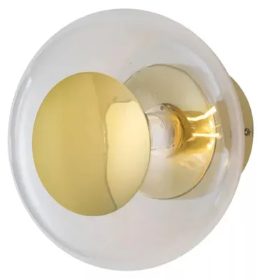 Productafbeelding van Sollux Gleam 20 Gold, wandlamp van aluminium