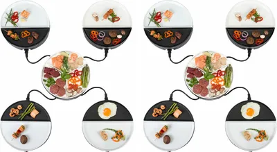 Productafbeelding van Bourgini Chef's Dinner Party Gourmetstel – 8 Personen – Bakplaat  – PFAS-vrij