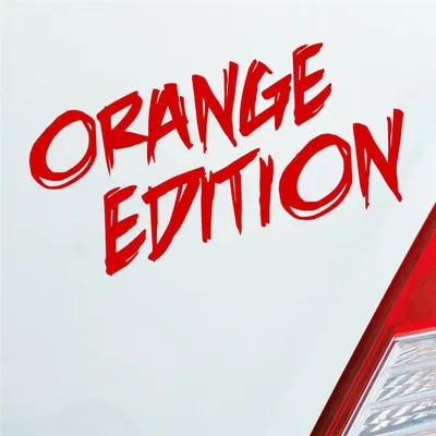 Produktbild von Auto Aufkleber Orange Edition Auto Car Tuning Motorrad 15x7 cm Rot Sticker Heckscheibenaufkleber