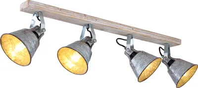 Produktbild von Globo Lighting Strahler Holz weiß, 4x E27