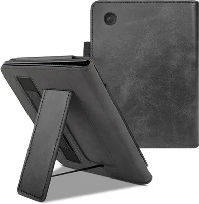 Productafbeelding van imoshion Stand Bookcase Sleepcover met strap voor de Kobo Clara Colour / BW - Zwart