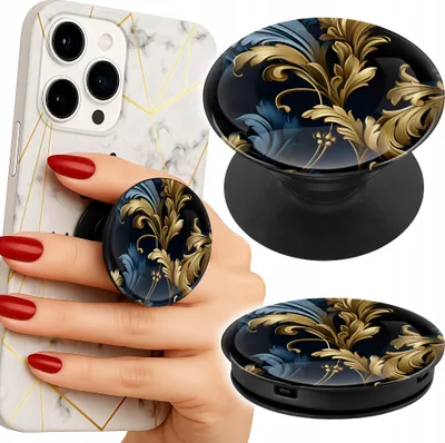 Image de Support telephone Popsocket pour doigt / support - ELEGANCKIE ZŁOTE MODNE WZORY