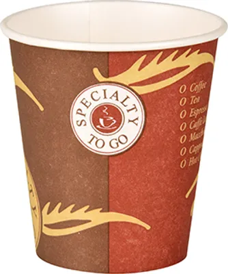 Produktbild von 80 Trinkbecher, Pappe "To Go" 0,18 l Ø 7,2 cm · 7,8 cm