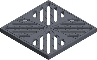 Produktbild von Hauraton Recyfix Point Gussrost SW 12 Sterndesign schwarz