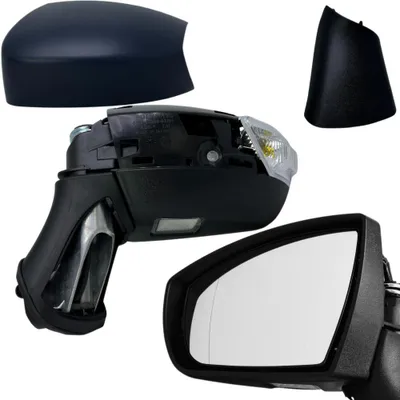 Produktbild von BILMAX Außenspiegel Ersatz für Ford Kuga I 2008-2012 Elekt. Verstellbar, Manuell Einklappbar, Beheizbar, Blinker, Pfützenlampe, Grundiert, 7 Pin Links