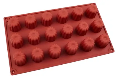 Mini-Silikonform, 18 Mulden, für Pralinen, Pudding, hitzebeständig