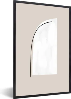 Produktbild von MuchoWow® Gerahmtes Poster Pastell - Abstrakt - Design 60x90 cm - Poster mit Schwarzem Bilderrahmen Wandposter Rahmen Foto Bilder - Kunst