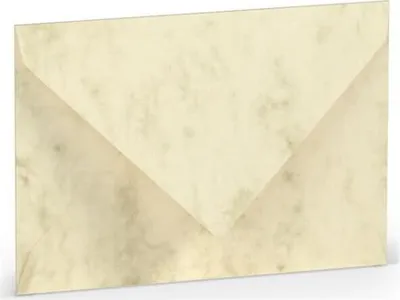 Produktbild von Briefumschlag C7 Nassklebung Seidenfutter Chamois Marmora