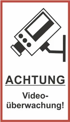 Produktbild von Schild "Achtung Videoüberwachung" 250x150 mm