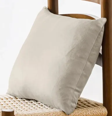 Produktbild von Kissenbezug - Creme - 40x40 cm - Waschbar - Veloursstoff - Kissenhülle