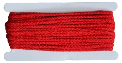 Produktbild von 10m Kordel 5-7mm geflochten 85% Baumwolle Bekleidungskordel Flechtkordel Farbwahl, Farbe:rot