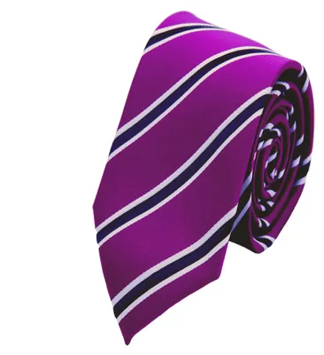 Produktbild von Fabio Farini - 1 Stück Herren Krawatte Lila - verschiedene Lila Männer Schlips in 8cm Breit (8cm), Lila Schwarz Weiß - Grape Juice/Black/White