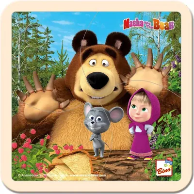 Produktbild von Bino Mascha und Bär - Puzzle mit Maus15x15cm