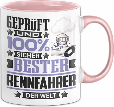 Produktbild von Rennfahrer Geschenk Lustiger Spruch für Rennfahrer Geschenkidee Bester Rennfahrer Der Welt (Rosa)