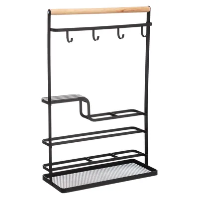 Zdjęcie produktu dla Organizer kuchenny z haczykami, 28 x 12 x 43,5 cm, stojak metalowy
