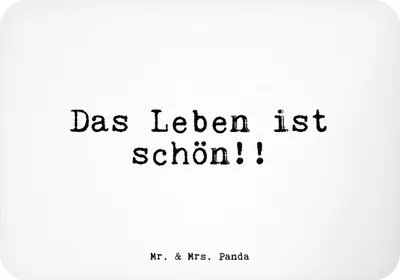 Produktbild von Mr. & Mrs. Panda magnet Das Leben ist schön!!... - Weiß - Geschenk, Weisheit, Notizhalter, Spruch, Kühlschrankmagnet, Sprüche, wandmagnet, zettelhalter, Pinnwandmagnet