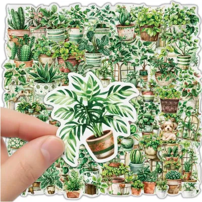 Produktbild von Aufkleber-Set für Topfblumen, 50 Stück, DIY-Dekoration