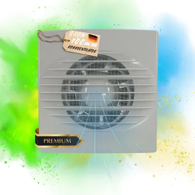 Produktbild von IPX4 15W 100mm Abluft Zuluft Grow Lüfter Ventilator für Growbox Lüfter Grower