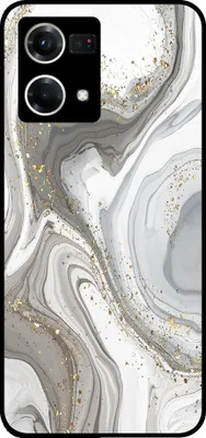 Produktbild von Smartphonica Telefon Fall geeignet für Oppo Reno8 4G mit Marmor-Druck - TPU zurück Abdeckung Fall Marmor-Design - Silber