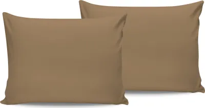 Immagine prodotto di L'Essentiel Linge de Maison, Light Brown, Set di federe (2 pezzi) (EU) (IT), Marrone chiaro, 100% COTONE RANFORCE, 50 x 80 cm