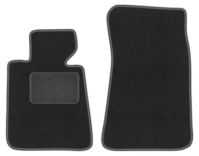 Imagen del producto de Alfombrillas delanteras de moqueta para BMW Serie 3 E30 1982-1994 (cupé) – 2 piezas, gris grafito, a medida – Wielganizator LUX