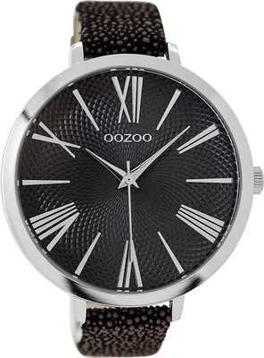 Immagine prodotto di Oozoo orologio da polso in pelle nera Orologi da donna analogici al quarzo UOC9173A