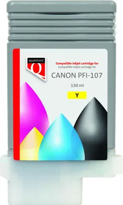 Obrázok produktu pre Quantore – alternatíva k atramentovým kazetám pre PFI-107 žltá | 12 kusov