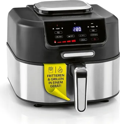 Produktbild von GOURMETmaxx Heißluftfritteuse FryBBQ, 5 l - 2 in 1: Heißluftfritteuse und Grill