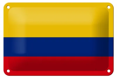 Produktbild von Blechschild Flagge Kolumbien 18x12cm Flag of Colombia