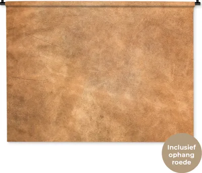Produktbild von MuchoWow® Wandteppich Wandbehang Leder - Strukturiert - Lederoptik - Braun 150x112 cm Tapisserie Dekoration Wandtuch - Wanddecke - Wandteppiche
