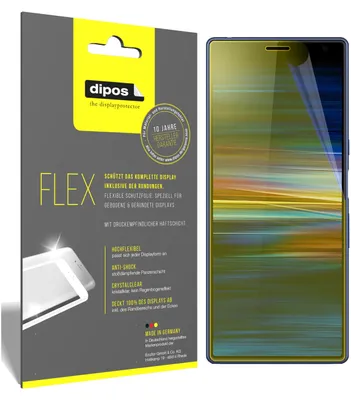 Produktbild von 3x Sony Xperia 10 Schutzfolie Folie, 100% Displayabdeckung, dipos Flex