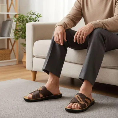 Obrázek produktu pro Pánské pohodlné hnědé pantofle MJARTAN 2706 P436