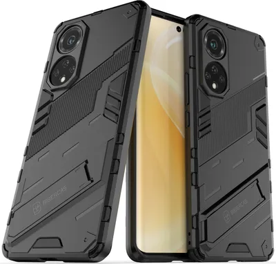 Produktbild von Armor Hülle für Huawei Nova 9, Hybrid PC TPU Bumper Stoßfestes Schutzhülle mit Standfunktion Schwarz