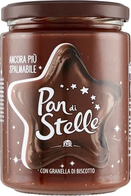 Produktbild von Nusscreme mit Keksen 580g - Pan di Stelle