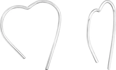 Produktbild von 925 Sterling Silber Durchzieher Creolen mit Herz