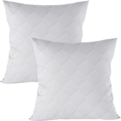 Poduszka zestaw 2 80 x 80 cm pikowana poduszka z mikrofibry - poduszka dla alergików poduszka wypełniająca poduszka do łóżka poduszka do spania poduszka biała poduszka