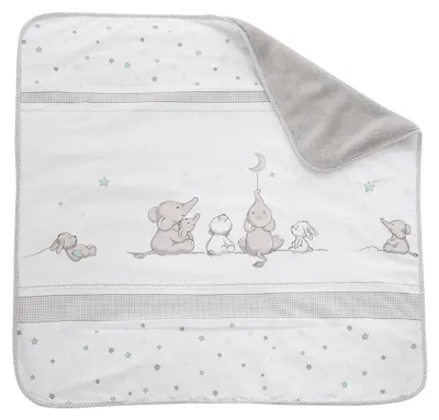 Produktbild von roba Baby Kuscheldecke Sternenzauber - Babydecke aus Baumwolle, Maße 80 x 80 cm