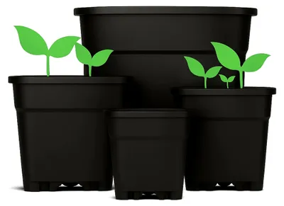 Produktbild von Blumentopf Kunststoff 30 Liter 37x37x36 cm Eckig Schwarz für Innen & Außen - Pflanzkübel Groß Pflanzen-Topf Pflanzgefäß Anzuchttopf Blumenkübel Balkon Garten Hoch XXL