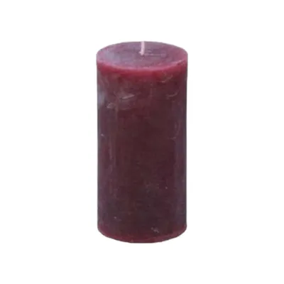 Obrázek produktu pro Svíčka značky Stumpenkerze, průměr 5 cm, výška 10 cm, barva: vínová, doba hoření: cca 25 hodin.