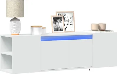 Obrázok produktu pre Maison Exclusive – TV skrinka s LED osvetlením Biela 135x31x39,5 cm