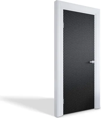 Produktbild von Türdeko Aufkleber Selbstklebende Wandsticker Personalisiert - Sechseckiges Netz - 75 x 205 cm