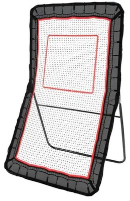 Image de Rebond de crosse pour la cour arrière - Filet de retour de volley-ball de 1,2 x 2,1 m - Écran d'entraînement de pitchback-throwback-baseball-softball-return Avec angle réglable - Entraînement au tir