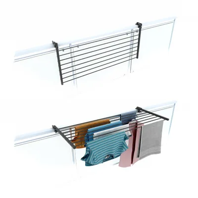 Immagine prodotto di Asciugabiancheria 102 cm antracite - Foxydry Duo - asciugabiancheria da balcone, resistente alle intemperie e richiudibile
