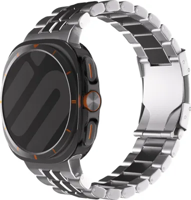 Produktbild von Strap-it Titan-Gliederarmband „Square“ - passend für Samsung Galaxy Watch Ultra / Ultra 2025 (silber)